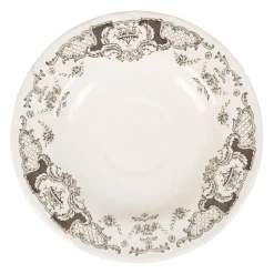 Tasse thé et sous-tasse en faïence gris - clothilde