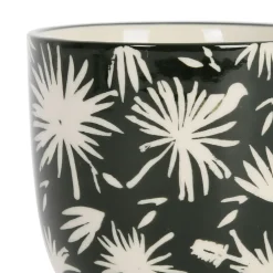 Tasses x4 palmier vert foncé 17.5cl en grès - palmea