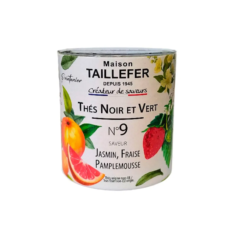 Thé noir thé vert jasmin fraise pamplemousse boite 60g - n°9