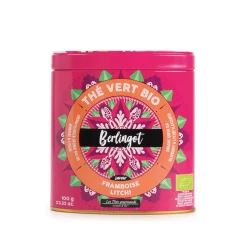 Thé vert 100g - framboise - litchi- bio
