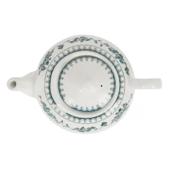 Theiere anglaise en faïence blanc et bleu ancien - Faustine