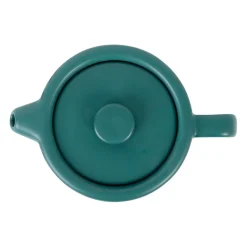 Theiere en grès émeraude avec avec filtre - tropic'art