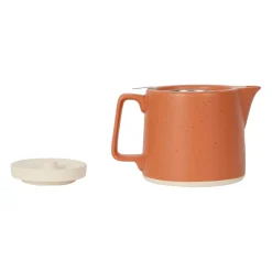Theiere en grès terracotta et filtre inox 1l - Verde