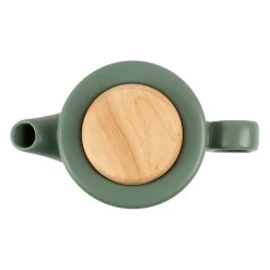 Theiere en grès vert mat avec filtre - baltika