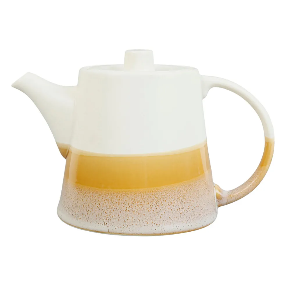 Theiere en porcelaine nude et blanc - earth notes