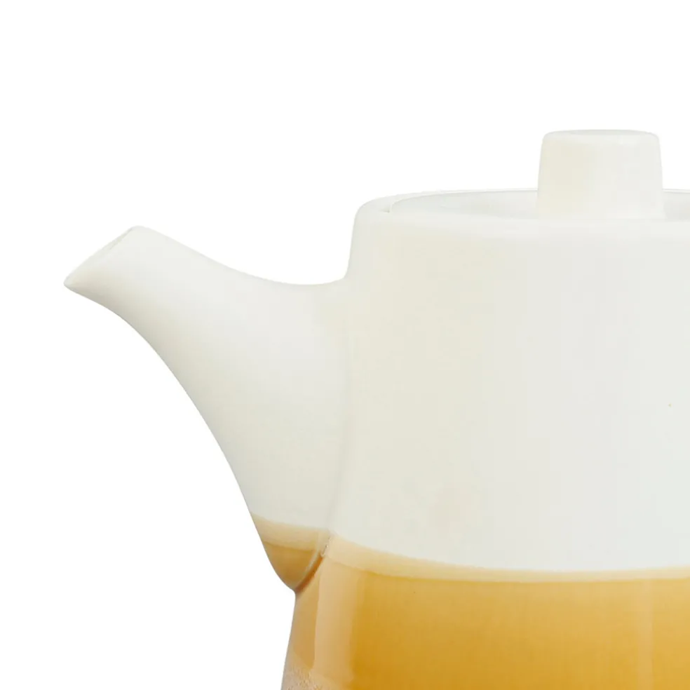 Theiere en porcelaine nude et blanc - earth notes