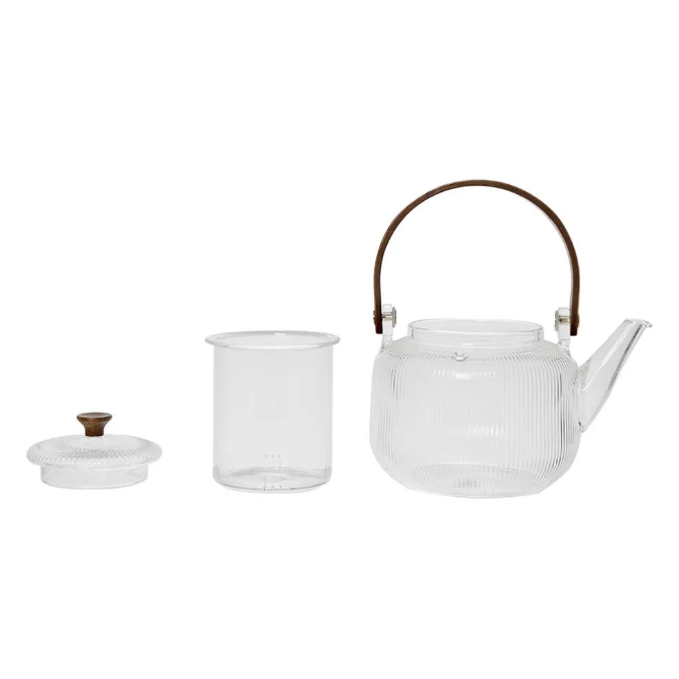 Theiere en verre borosilicate transparent 85cl - Manarola