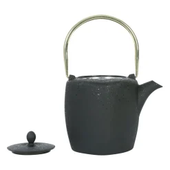 Théière en fonte et inox noir et doré 1.5L - Arty