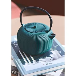 Théière en fonte et inox vert 1L - Tresse