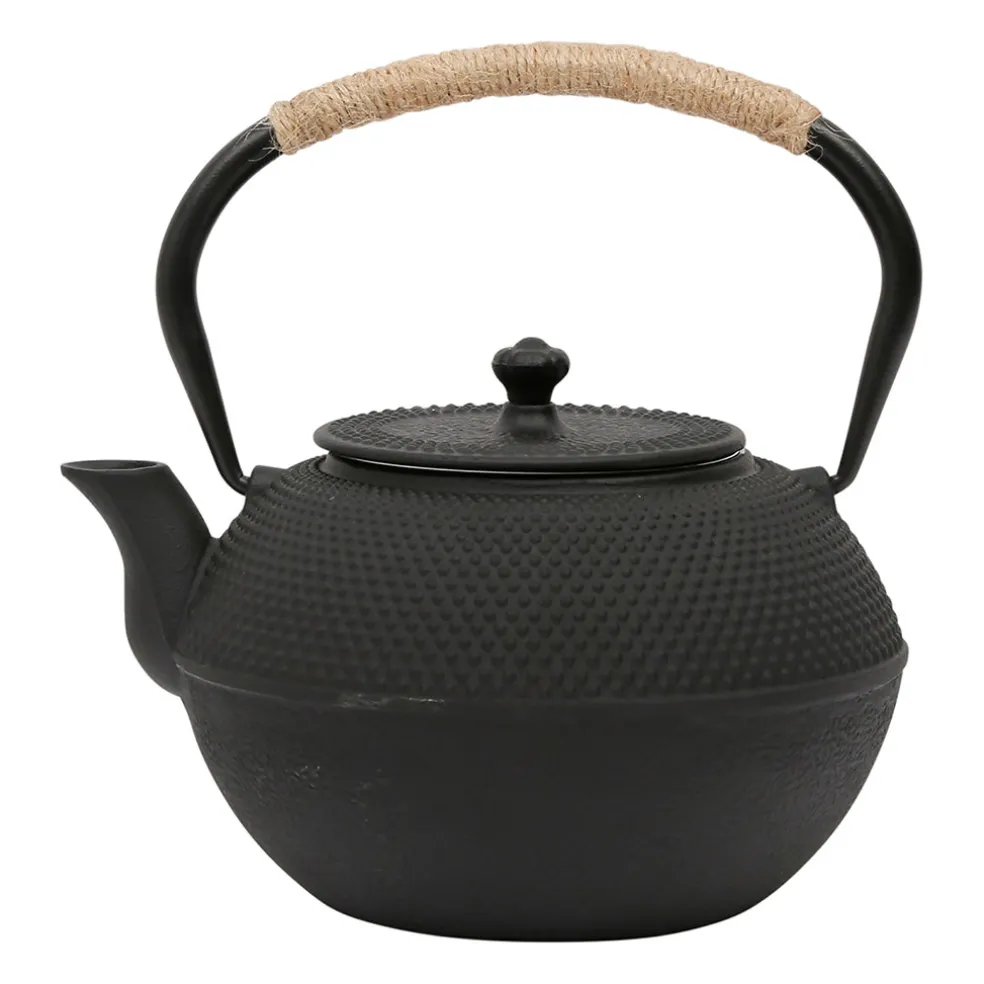 Théière en fonte noir avec filtre 1.2l - Picots