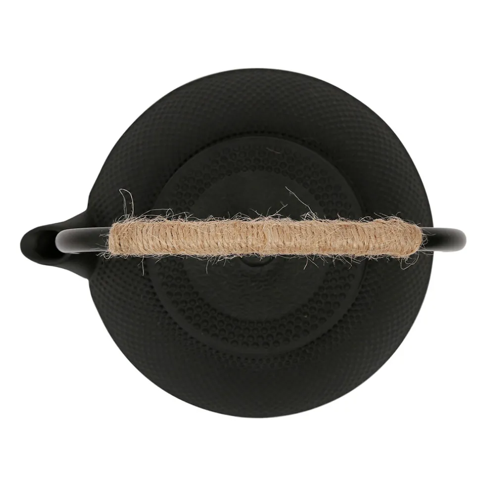 Théière en fonte noir avec filtre 1.2l - Picots