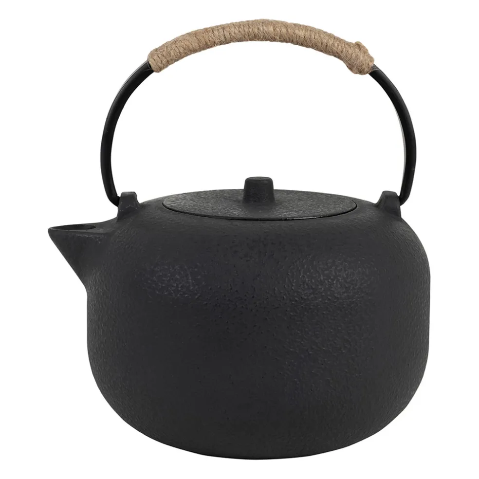 Théière en fonte noir avec filtre inox 1L - Tresse
