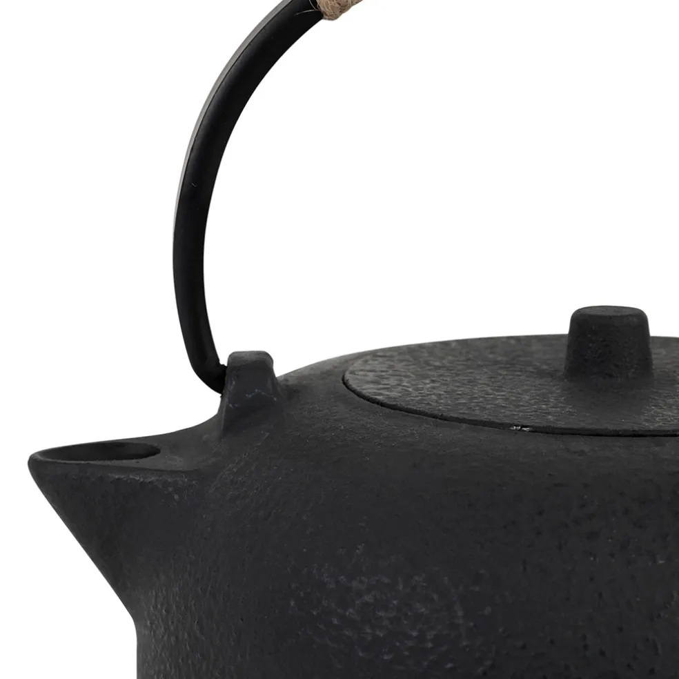 Théière en fonte noir avec filtre inox 1L - Tresse