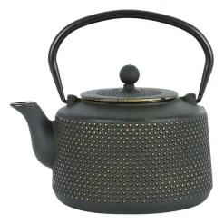 Théière en fonte noir et doré et filtre inox 1.6l - Point