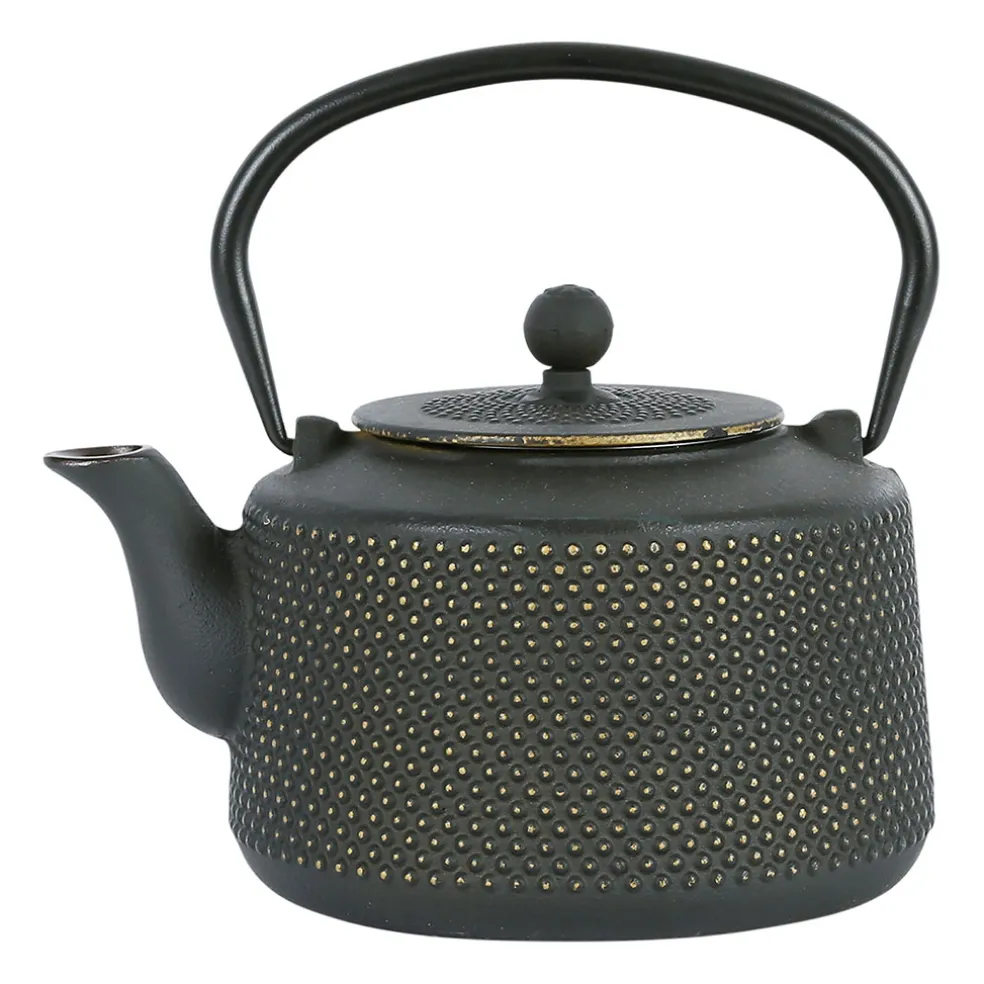 Théière en fonte noir et doré et filtre inox 1.6l - Point