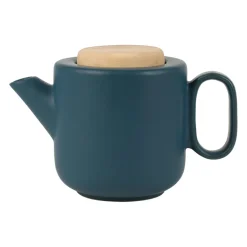 Théière en grès bleu mat avec filtre - Baltika