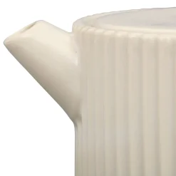 Théière en grès écru et filtre en inox 1l - Sweet Leaves