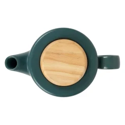 Théière en grès emeraude mat avec filtre - Baltika
