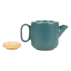 Théière en grès emeraude mat avec filtre - Baltika