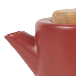 Théière en grès rouge mat avec filtre - Baltika