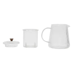 Théière en verre borosilicate transparent 1l - Manarola