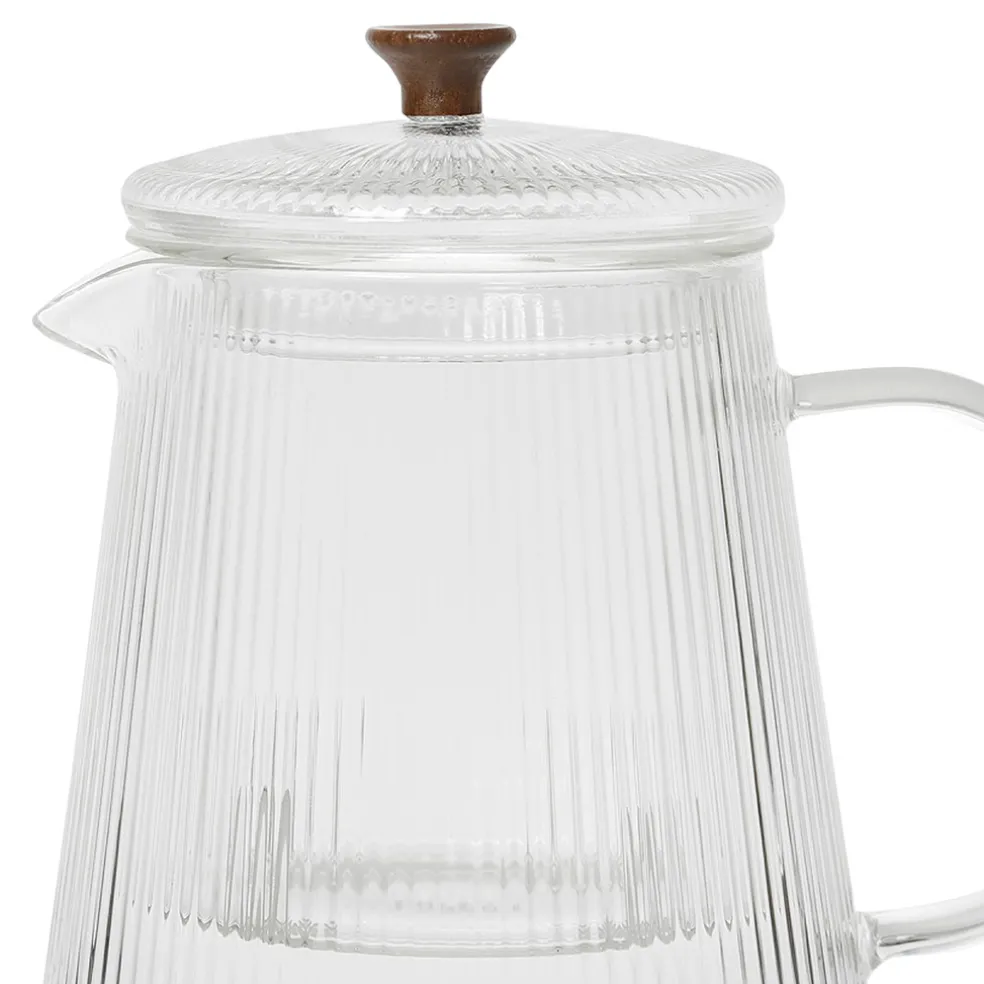 Théière en verre borosilicate transparent 1l - Manarola