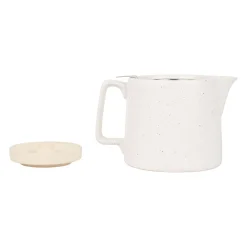 Théière mate avec filtre verde blanc 1l en grès