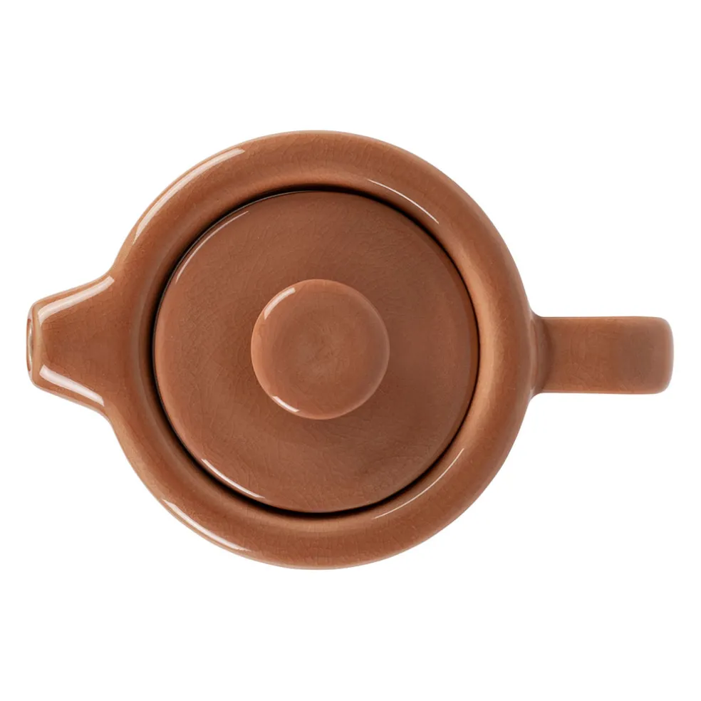 Théière solitaire en grès terracotta avec filtre 45cl - Nordika