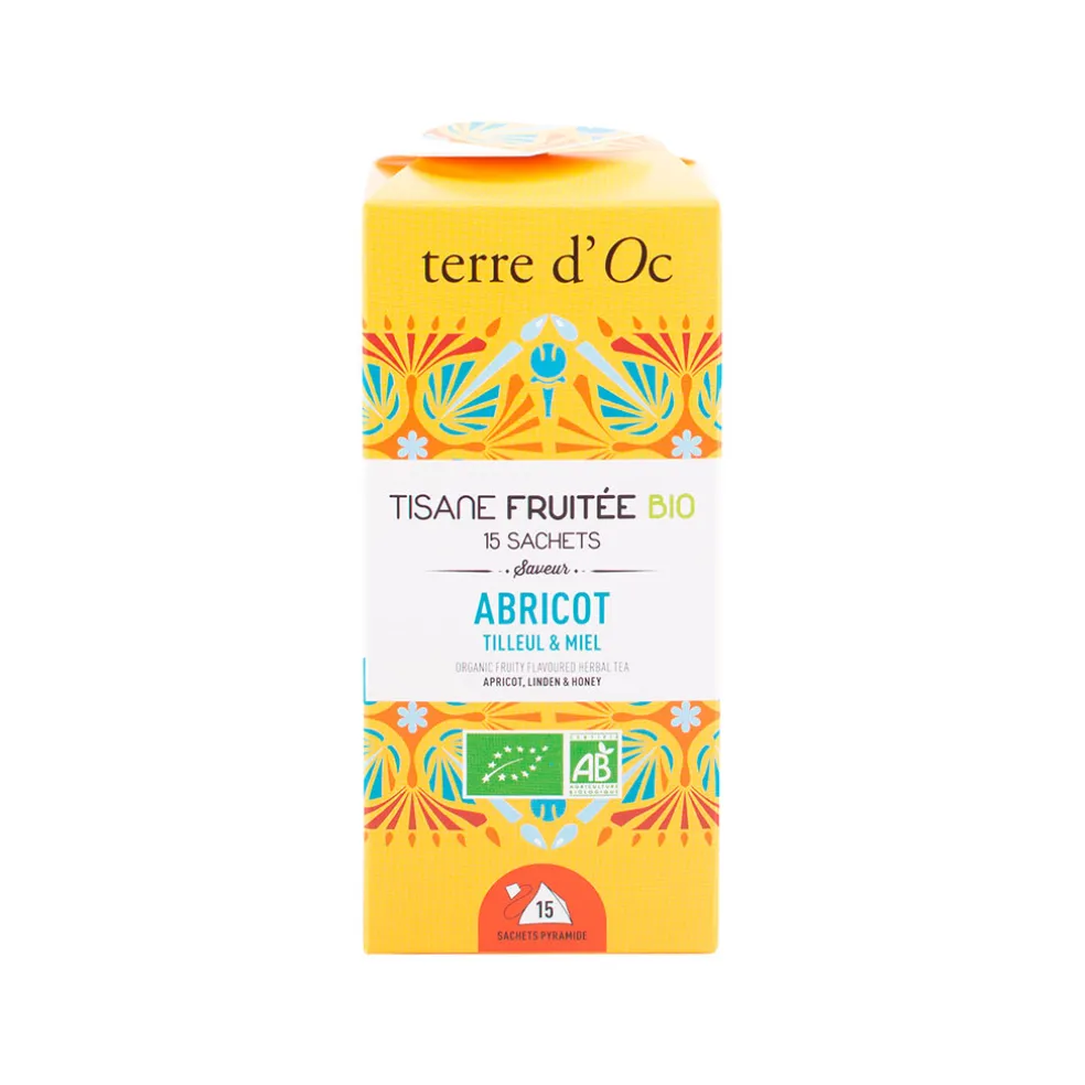 Tisane 15 sachets fruitée bio saveur abricot tilleul et miel