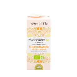 Tisane 15 sachets fruitée bio saveur fleur d'oranger passiflore et mandarine