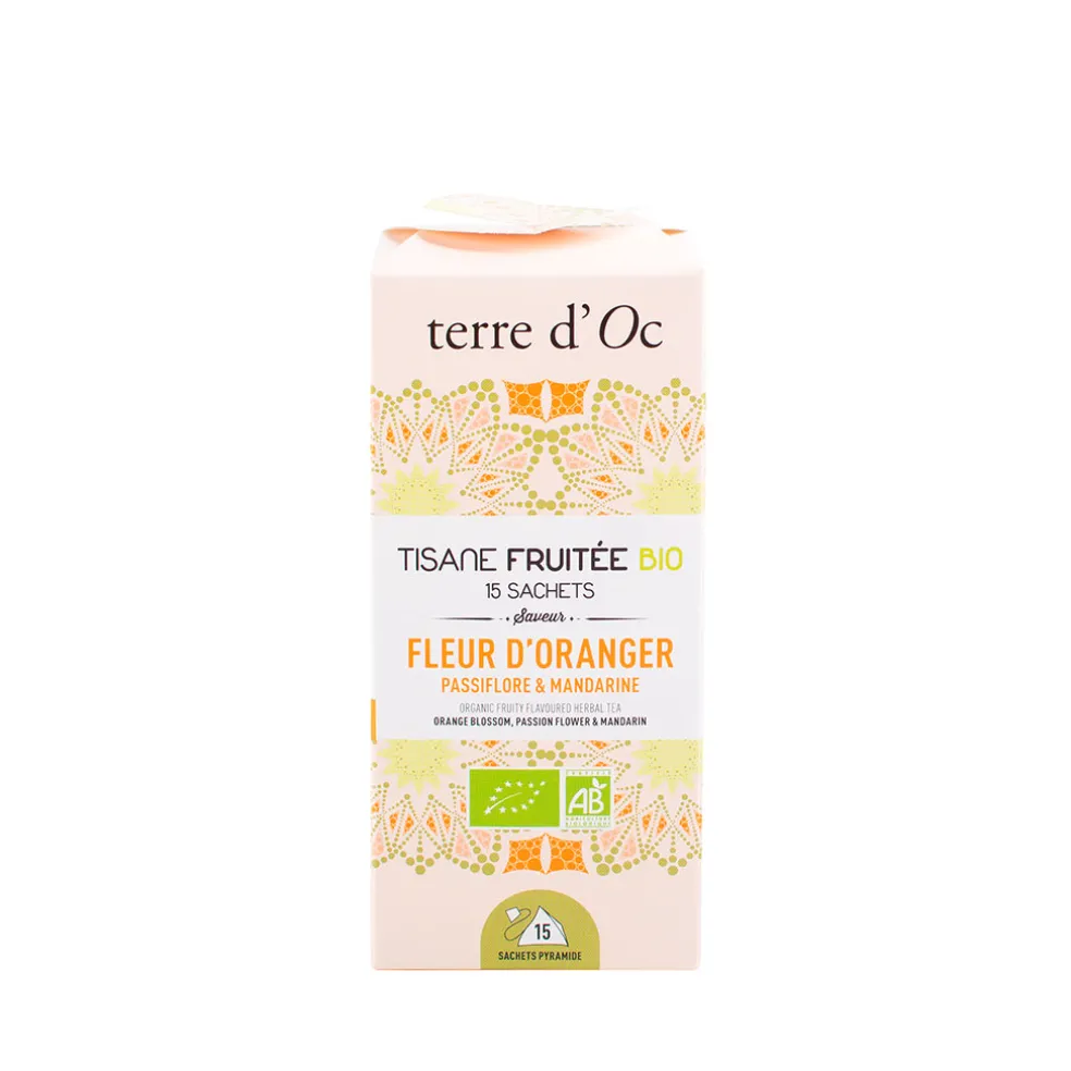 Tisane 15 sachets fruitée bio saveur fleur d'oranger passiflore et mandarine
