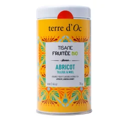 Tisane abricot tilleul fraise- pot en métal - 70g ab