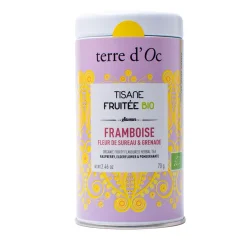 Tisane framboise grenade sureau - pot métal - 70g ab