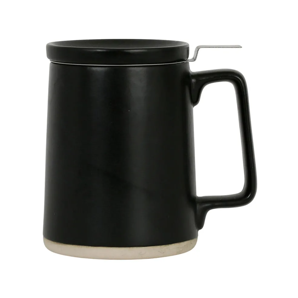 Tisaniere en grès avec filtre noir mat 50cl - Verde