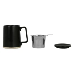 Tisaniere en grès avec filtre noir mat 50cl - Verde