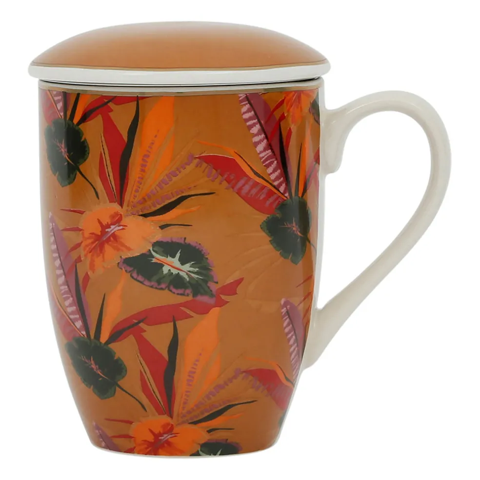 Tisanière en céramique moutarde avec filtre 37.5cl - Palmera