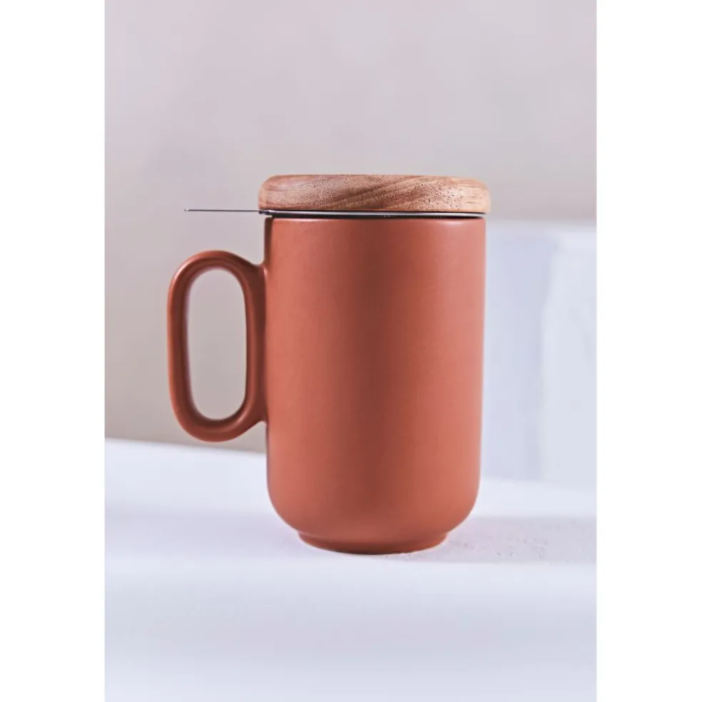 Tisanière en grès avec filtre terracotta - Baltika