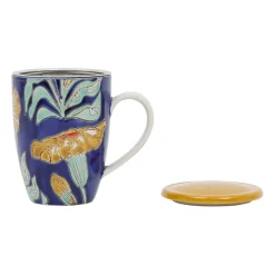 Tisanière en grès et inox multicolore 30cl - Flaura