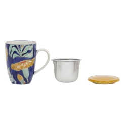 Tisanière en grès et inox multicolore 30cl - Flaura