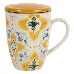 Tisanière en grès jaune avec filtre inox 30cl - Azulejo