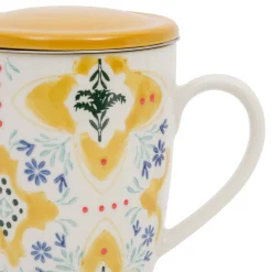 Tisanière en grès jaune avec filtre inox 30cl - Azulejo