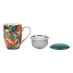 Tisanière en grès multicolore avec en inox 40cl - Seguia