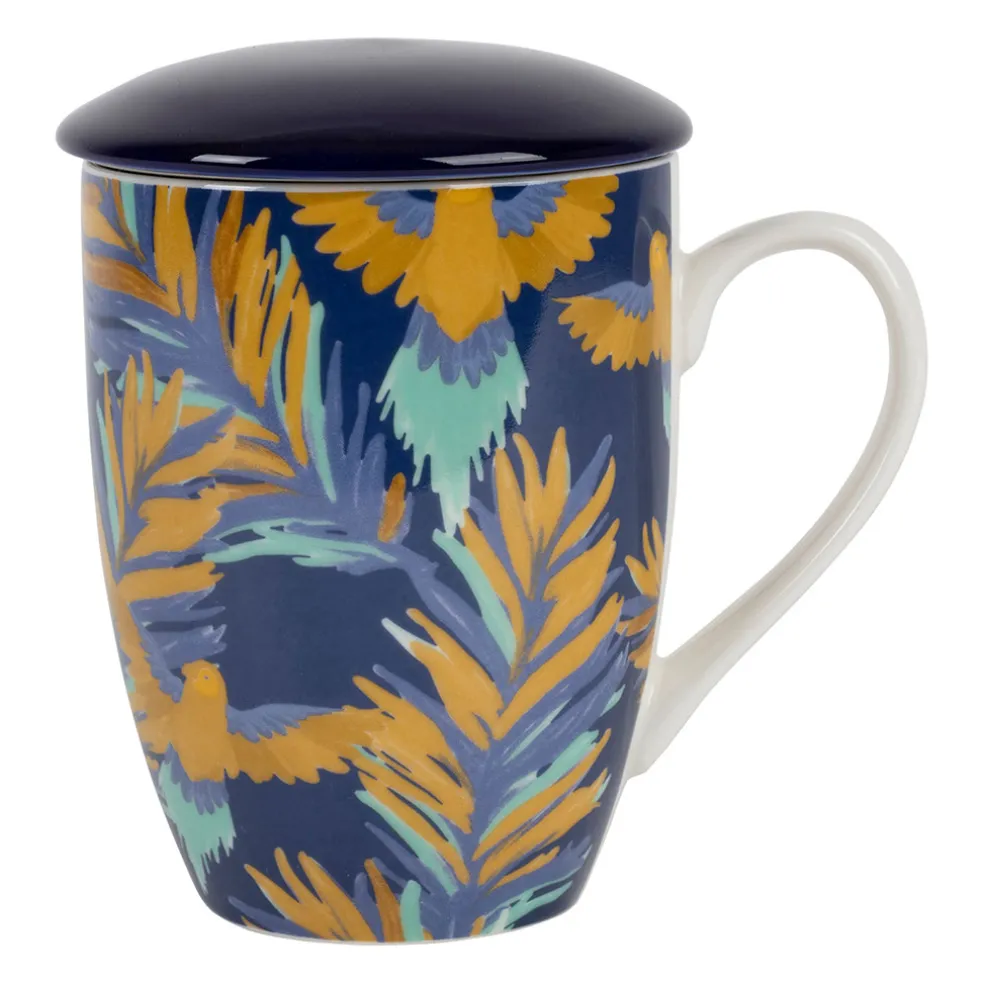 Tisanière en porcelaine idigo avec filtre inox 37.5cl - Mocoa