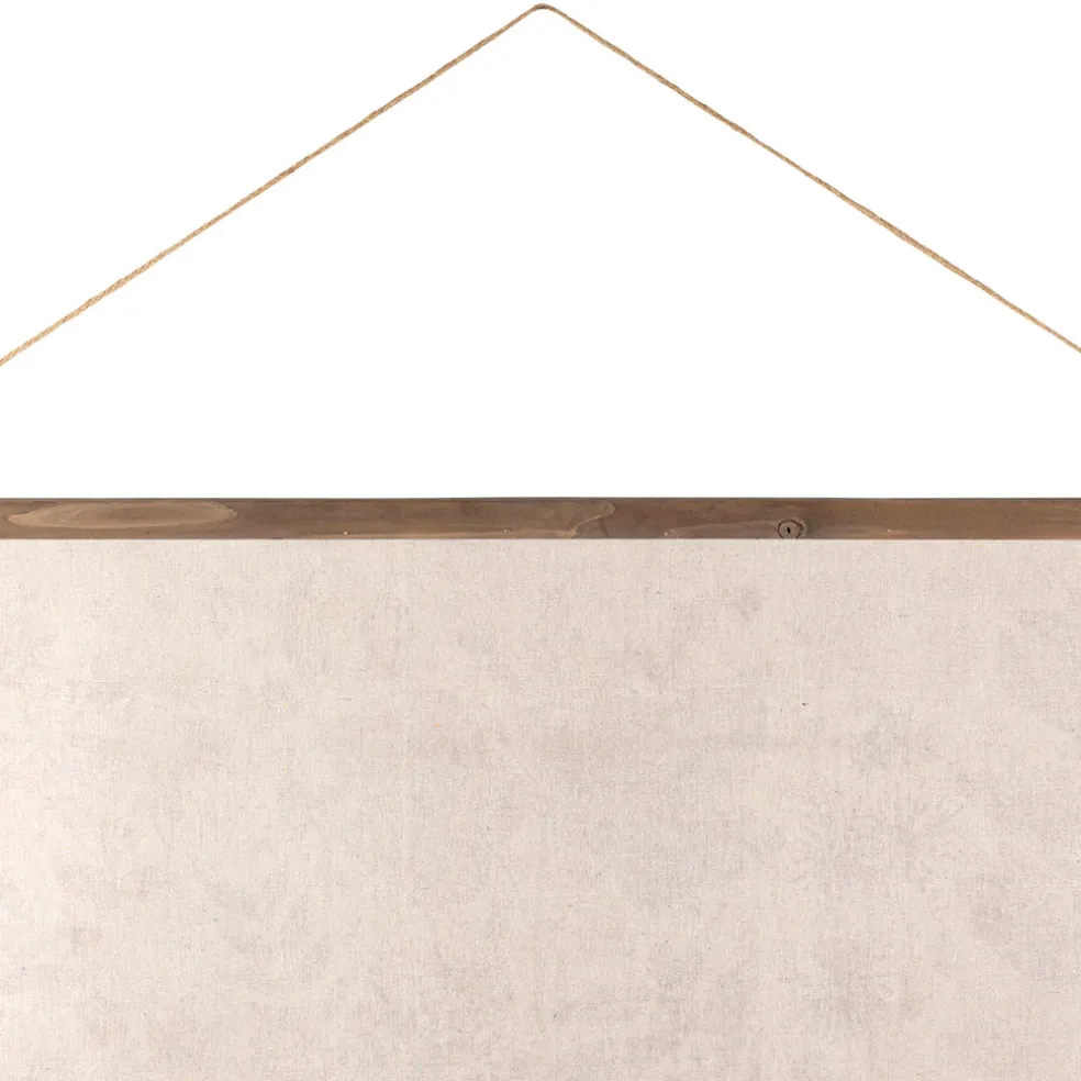 Toile en tissu et sapin brun 100x81cm - Botanique