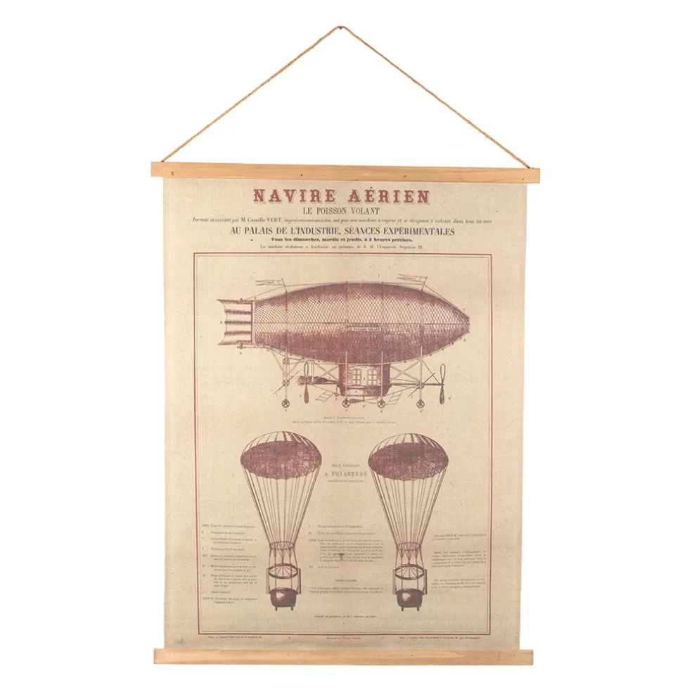 Toile en tissu Navire Aerien 65x85cm - Aerien