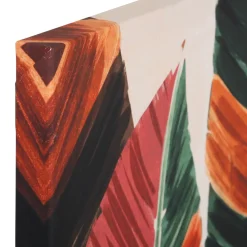 Toile feuilles en tissu multicolore 60x90cm - Seguia