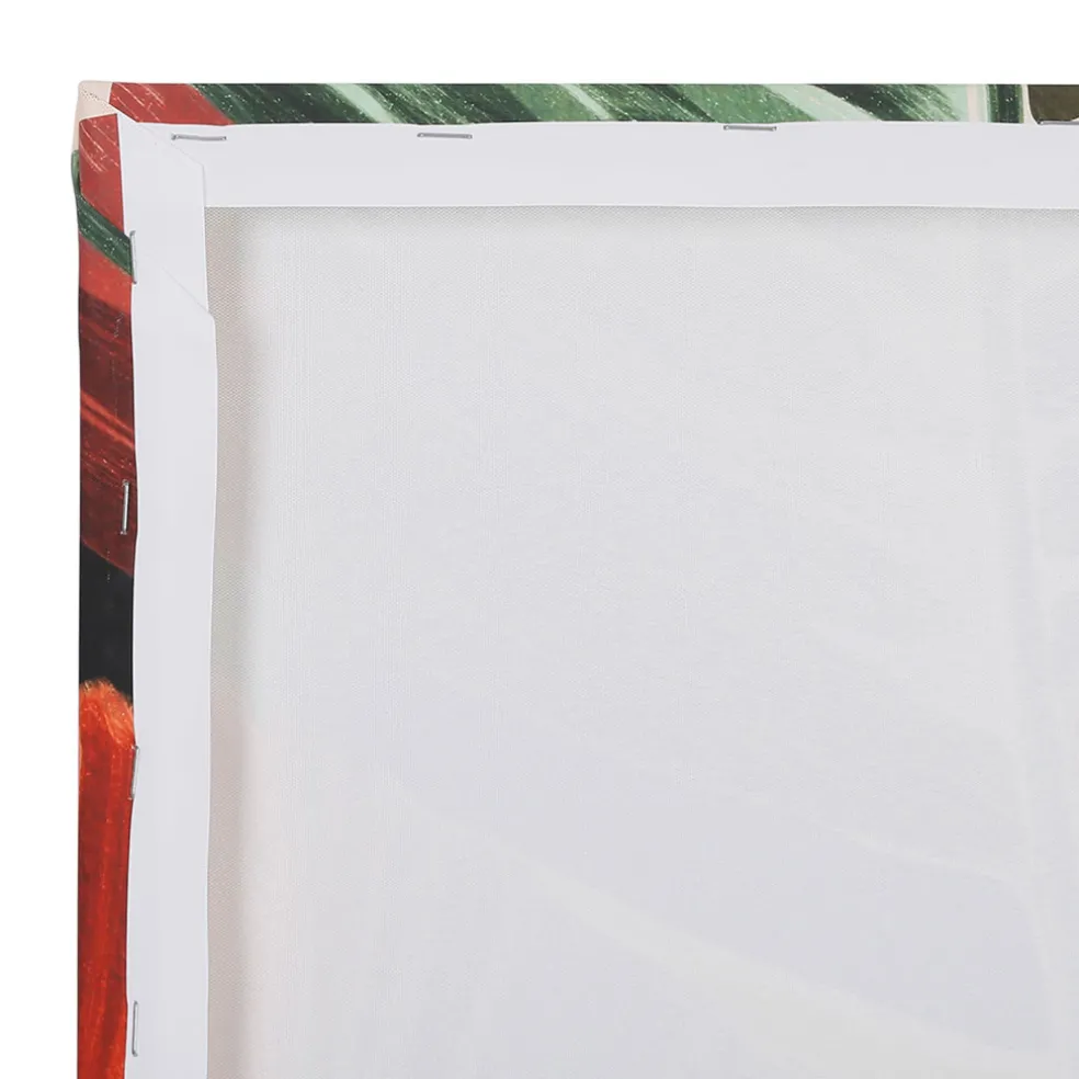 Toile feuilles en tissu multicolore 60x90cm - Seguia