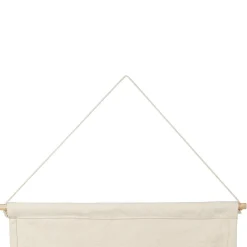 Toile maison amour en coton écru et rouge 66x50cm - Famille