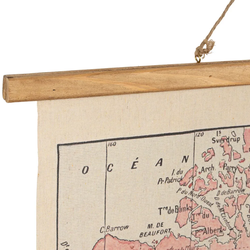 Toile monde rose et orange