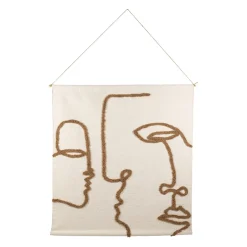 Toile tufté en coton ecru 125x140cm - Organic